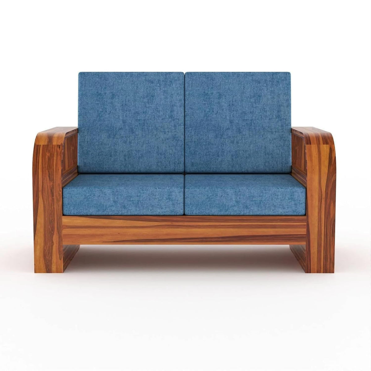 Homelry 2 Seater Wooden Sofa