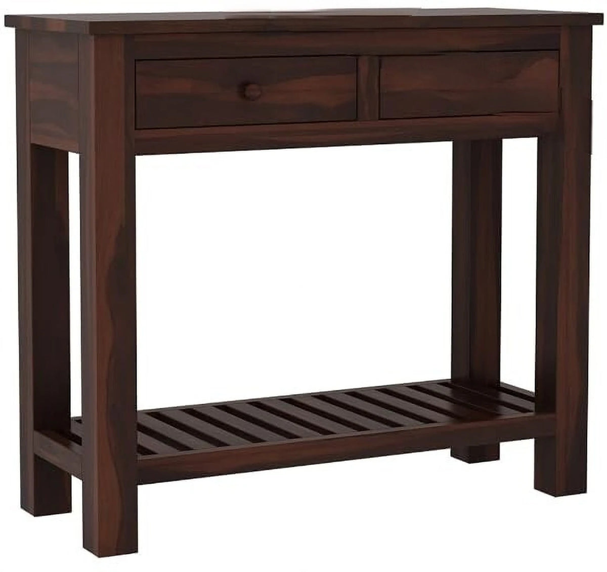 Sheesham Wood Console Table with 2 Drawers
