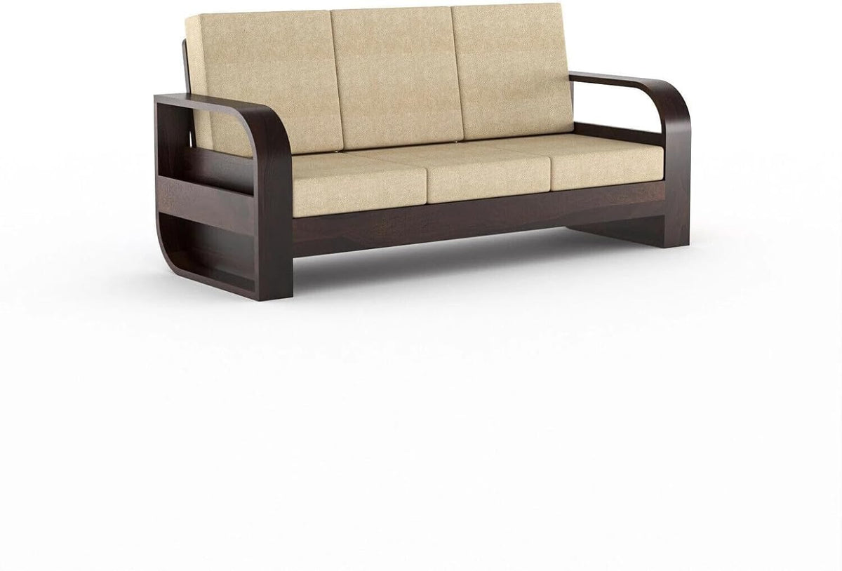 Homelry Sheesham Wood 3 Seater Sofa